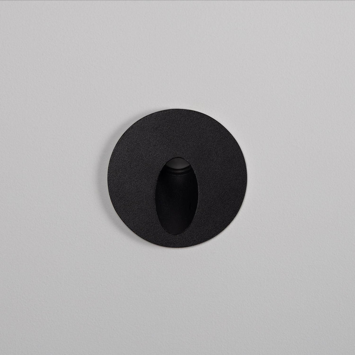 Baliza Exterior LED 3W Empotrable Pared Circular Aluminio Negro Boiler