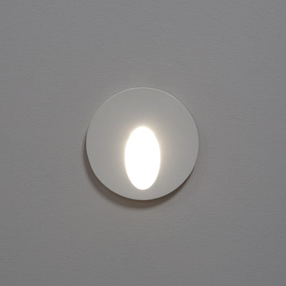 Baliza Exterior LED 3W Empotrable Pared Circular Aluminio Blanco Boiler
