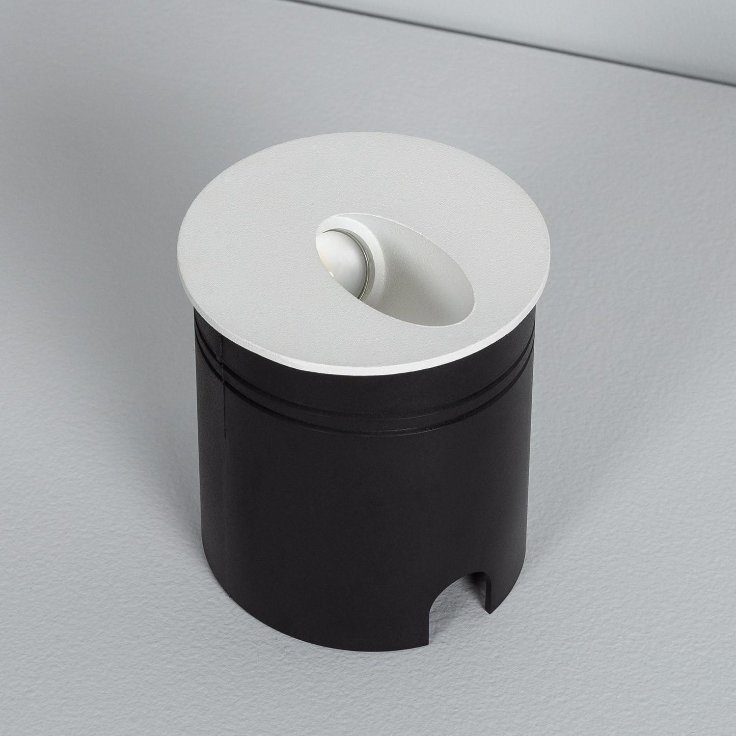 Baliza Exterior LED 3W Empotrable Pared Circular Aluminio Blanco Boiler
