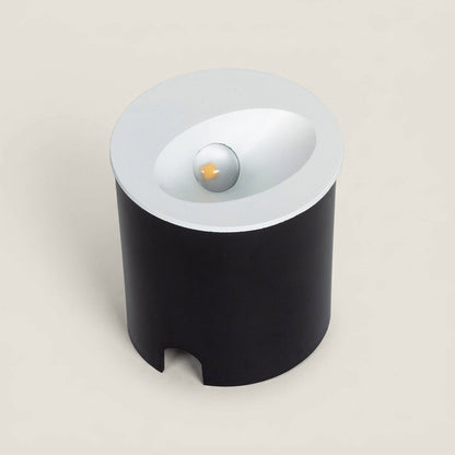 Baliza Exterior LED 3W Empotrable Pared Circular Aluminio Blanco Coney
