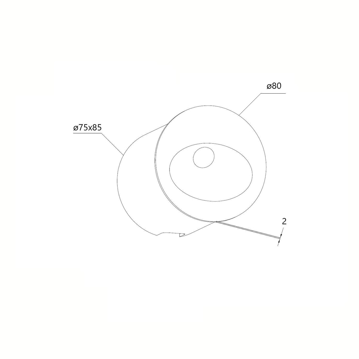 Baliza Exterior LED 3W Empotrable Pared Circular Aluminio Blanco Coney
