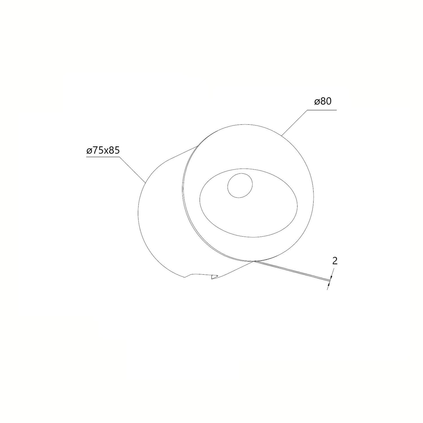 Baliza Exterior LED 3W Empotrable Pared Circular Aluminio Blanco Coney