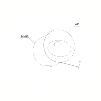 Baliza Exterior LED 3W Empotrable Pared Circular Aluminio Blanco Coney