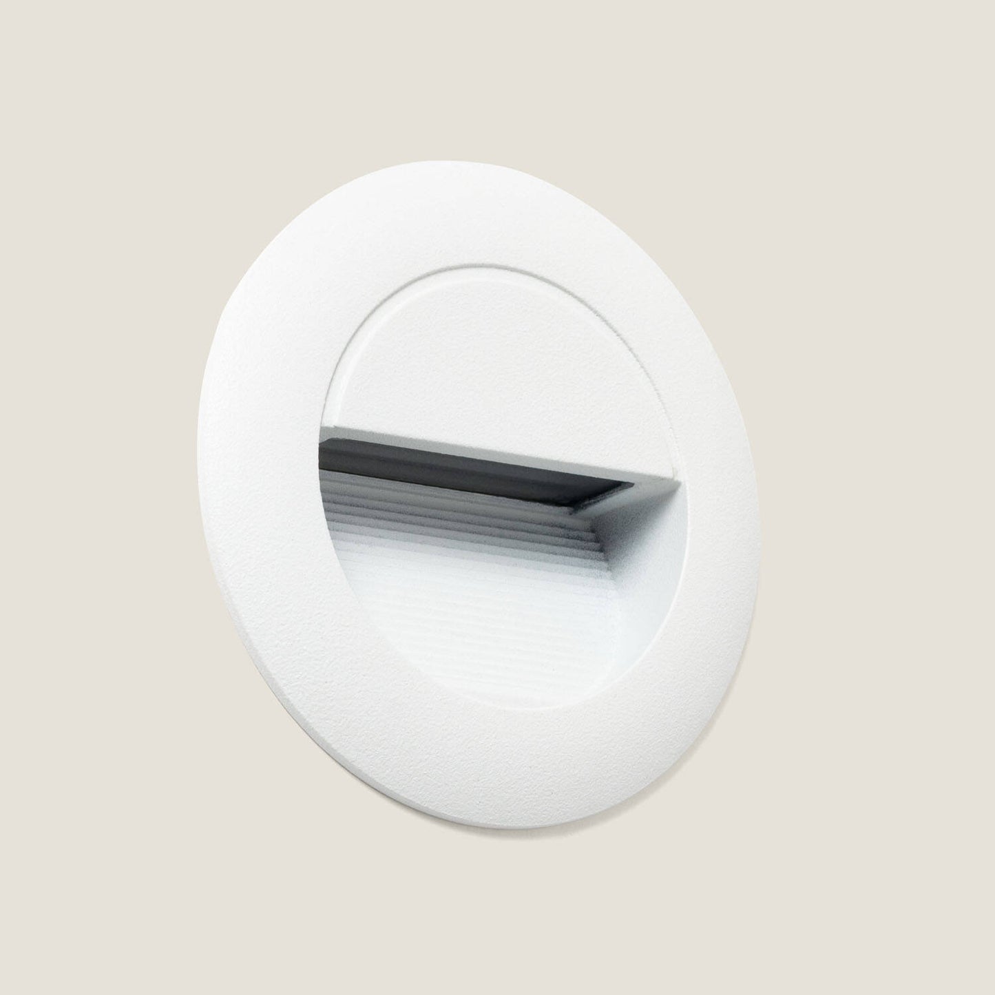 Baliza Exterior LED 3W Empotrable Aluminio Pared Circular Olite