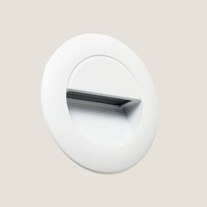 Baliza Exterior LED 3W Empotrable Aluminio Pared Circular Olite