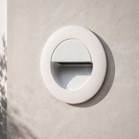 Baliza Exterior LED 3W Empotrable Aluminio Pared Circular Olite