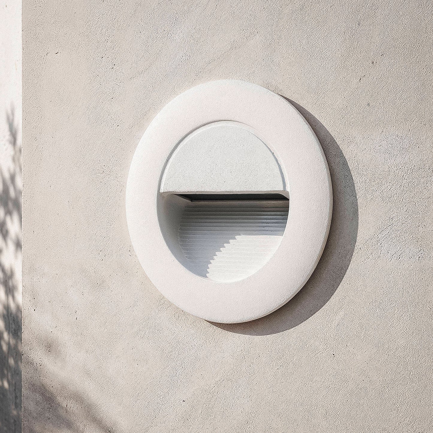 Baliza Exterior LED 3W Empotrable Aluminio Pared Circular Olite