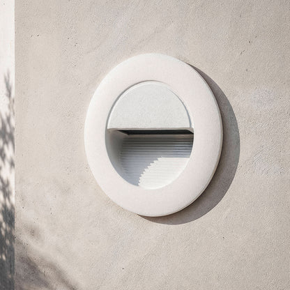 Baliza Exterior LED 3W Empotrable Aluminio Pared Circular Olite