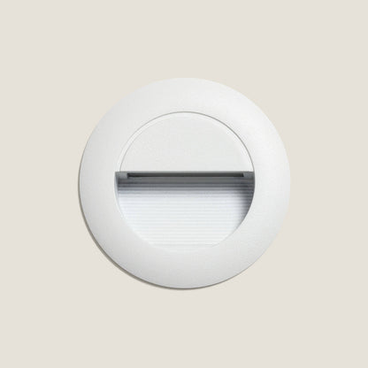 Baliza Exterior LED 3W Empotrable Aluminio Pared Circular Olite