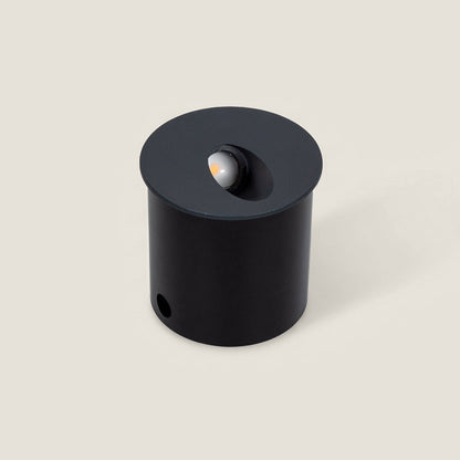 Baliza Exterior LED 3W Empotrable Pared Circular Aluminio Gris Boiler