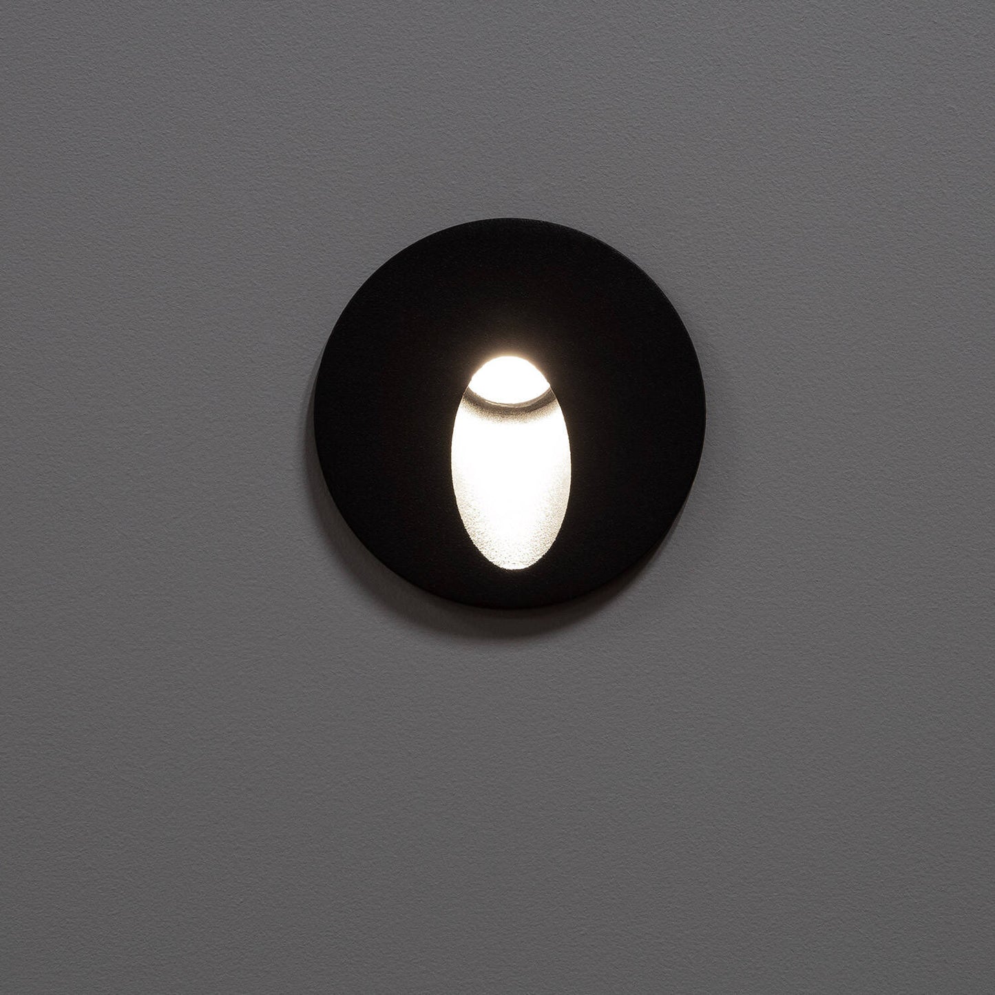 Baliza Exterior LED 3W Empotrable Pared Circular Aluminio Gris Boiler