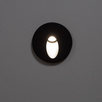 Baliza Exterior LED 3W Empotrable Pared Circular Aluminio Gris Boiler