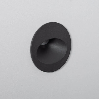 Baliza Exterior LED 3W Empotrable Pared Circular Aluminio Gris Coney