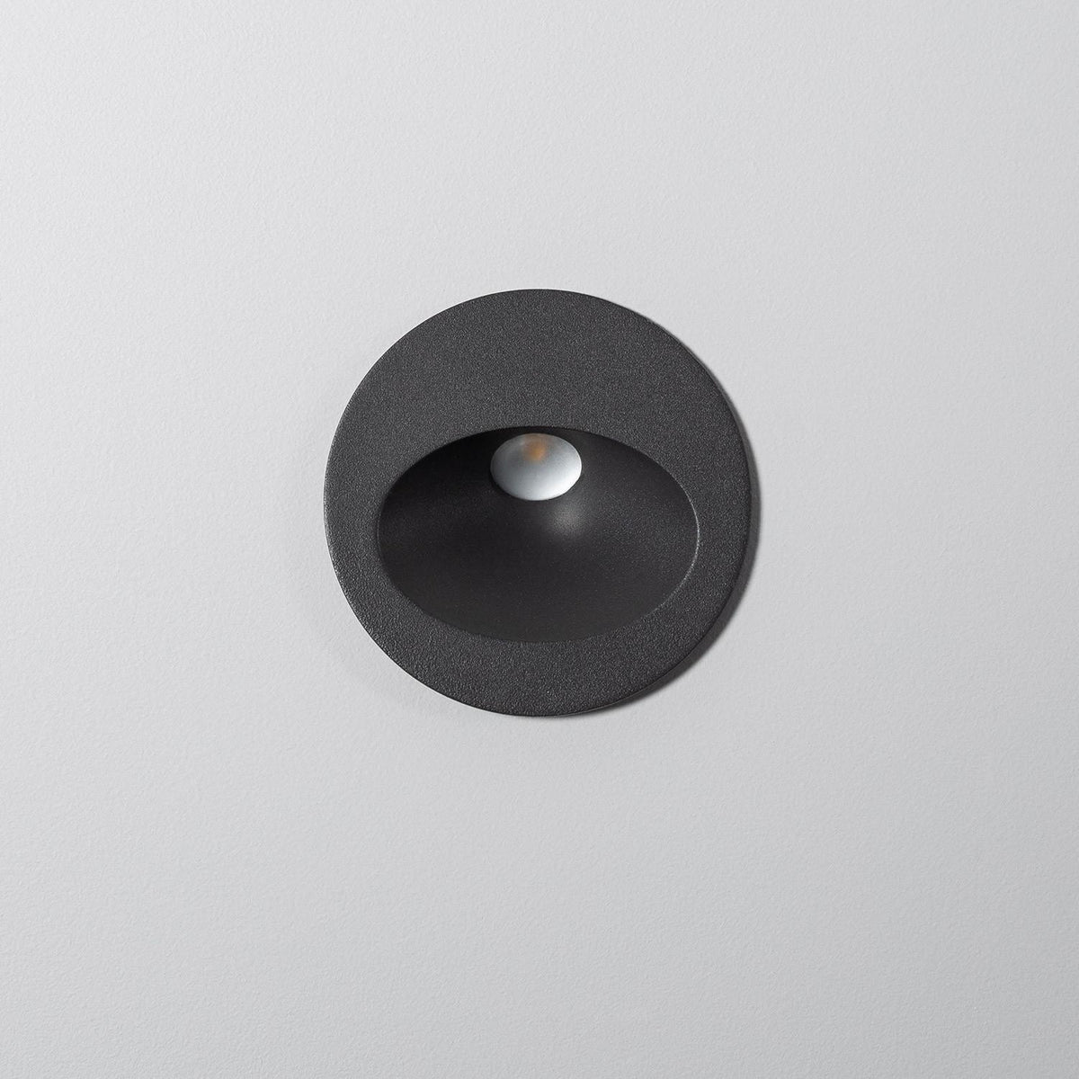 Baliza Exterior LED 3W Empotrable Pared Circular Aluminio Gris Coney