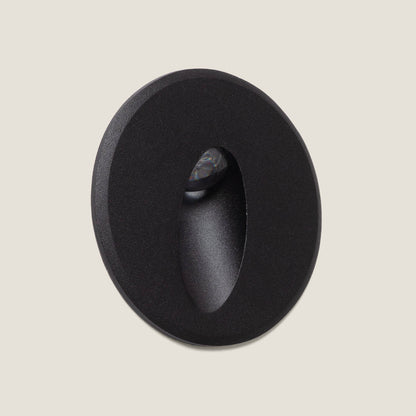 Baliza Exterior LED 3W Empotrable Pared Circular Aluminio Oval Adam
