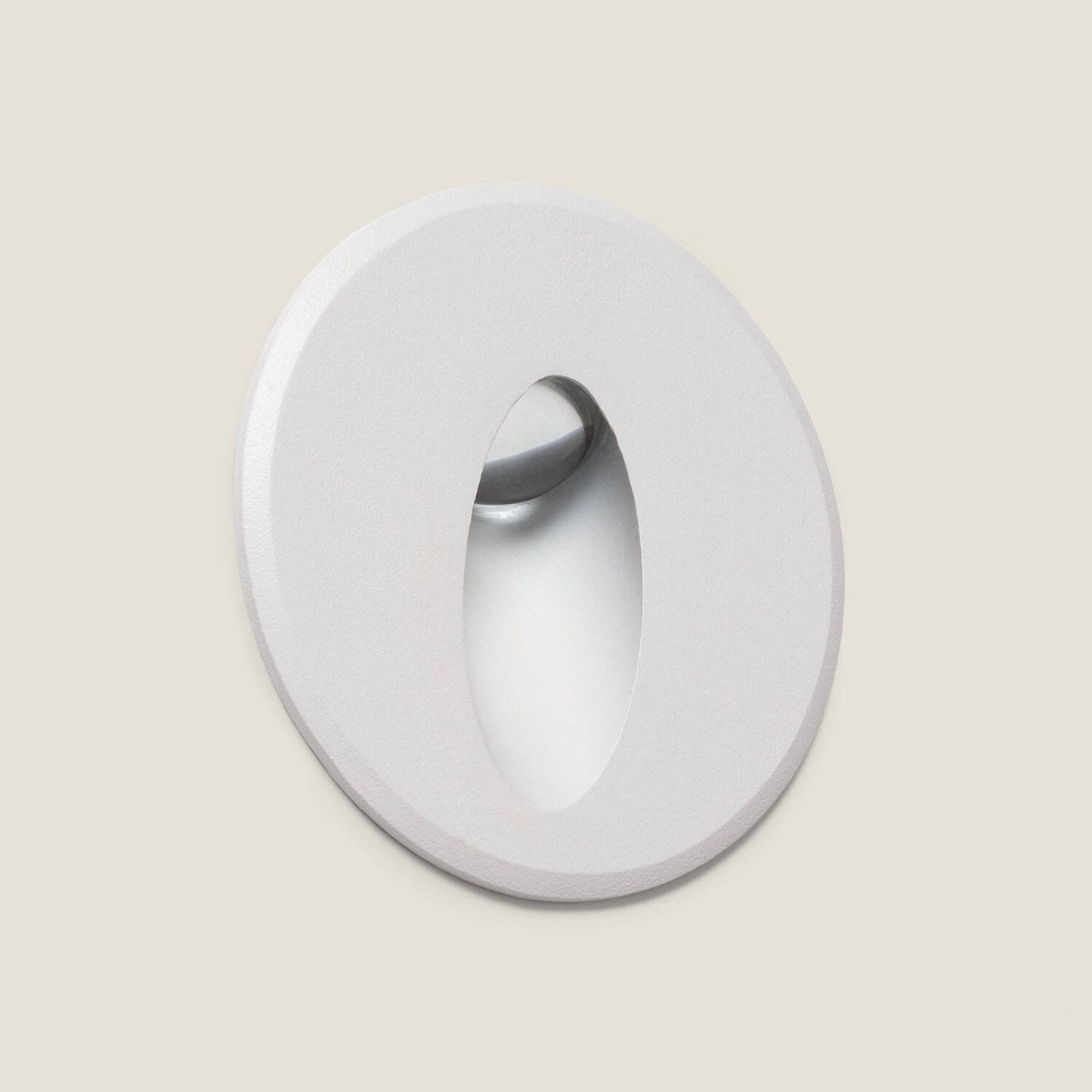 Baliza Exterior LED 3W Empotrable Pared Circular Aluminio Oval Adam