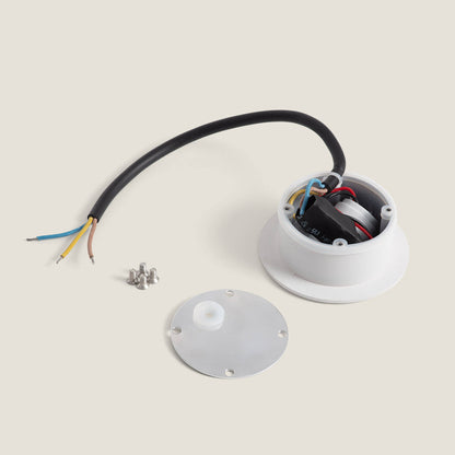 Baliza Exterior LED 3W Empotrable Pared Circular Aluminio Oval Adam
