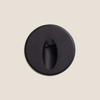Baliza Exterior LED 3W Empotrable Pared Circular Aluminio Oval Adam