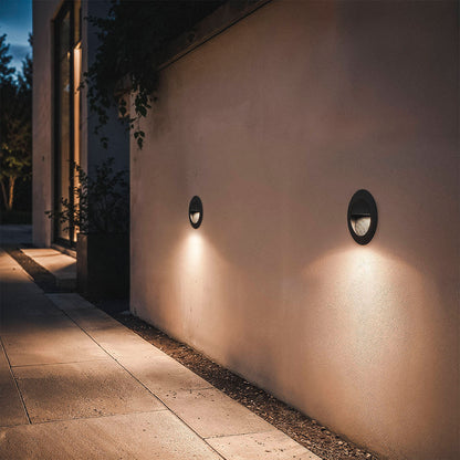 Baliza Exterior LED 3W Empotrable Aluminio Pared Circular Segre