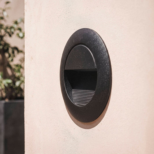 Baliza Exterior LED 3W Empotrable Aluminio Pared Circular Segre