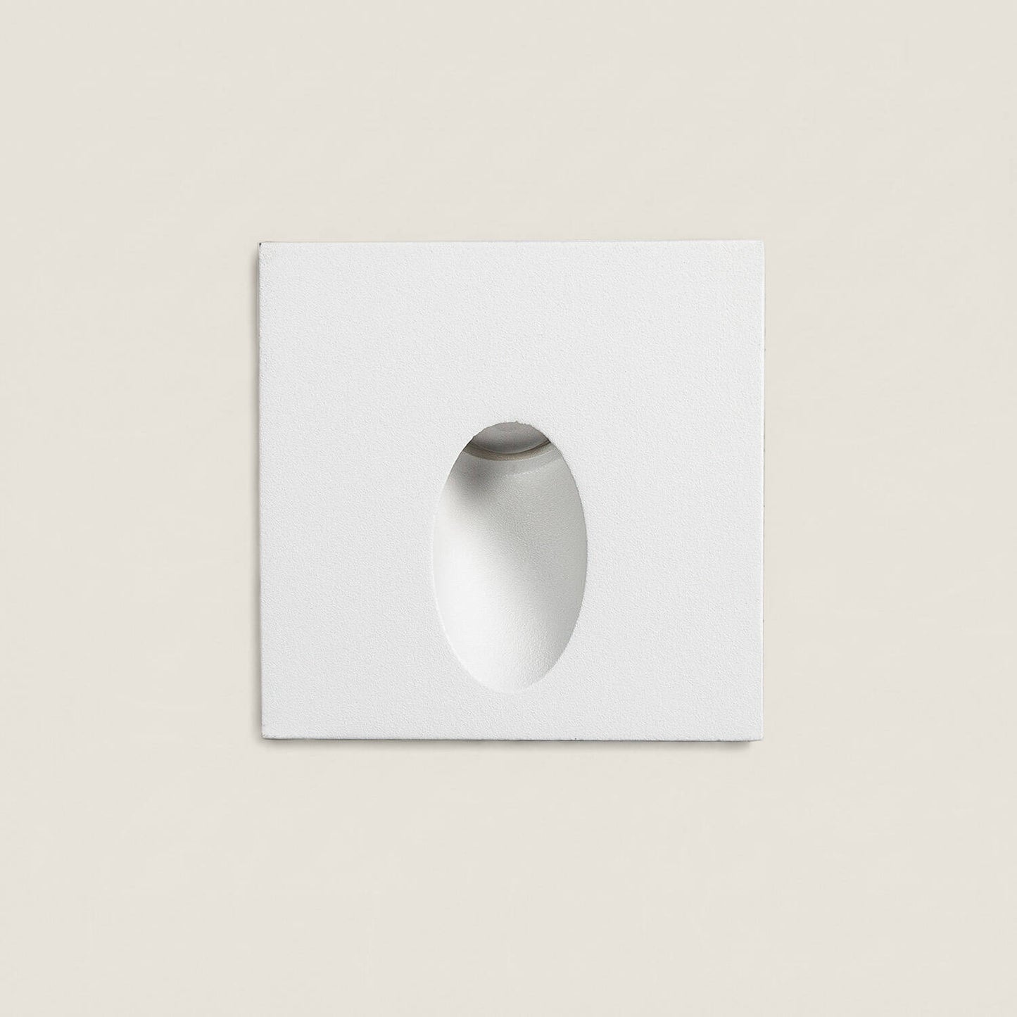 Baliza Exterior LED 3W Empotrable Pared Cuadrado Aluminio Blanco Ellis