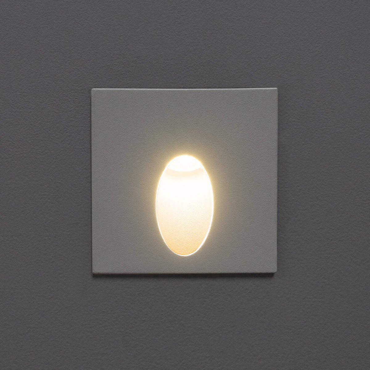 Baliza Exterior LED 3W Empotrable Pared Cuadrado Aluminio Blanco Ellis