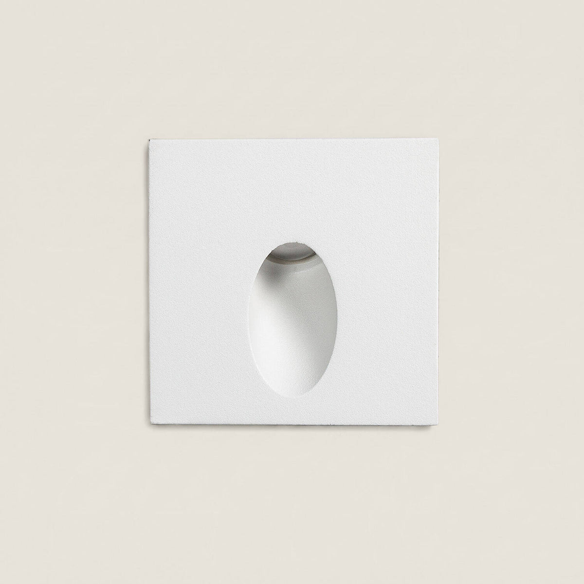 Baliza Exterior LED 3W Empotrable Pared Cuadrado Aluminio Blanco Ellis