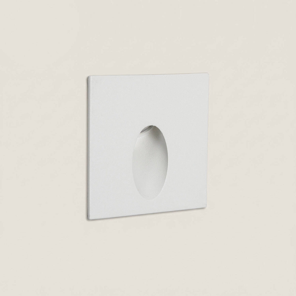 Baliza Exterior LED 3W Empotrable Pared Cuadrado Aluminio Blanco Ellis