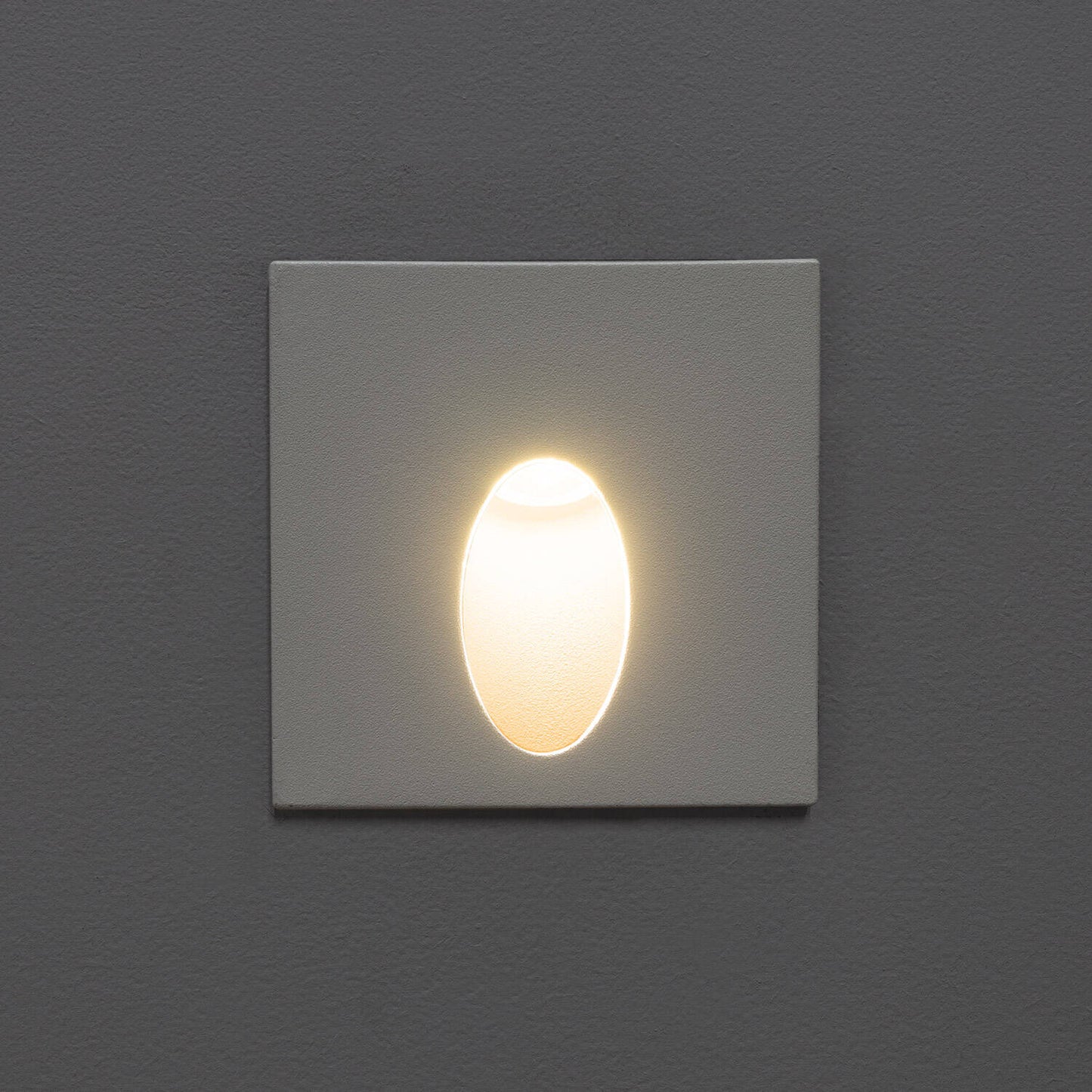Baliza Exterior LED 3W Empotrable Pared Cuadrado Aluminio Blanco Ellis