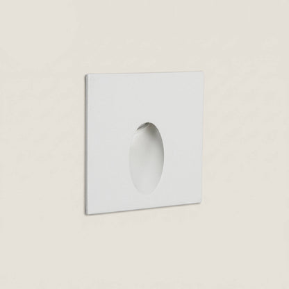 Baliza Exterior LED 3W Empotrable Pared Cuadrado Aluminio Blanco Ellis
