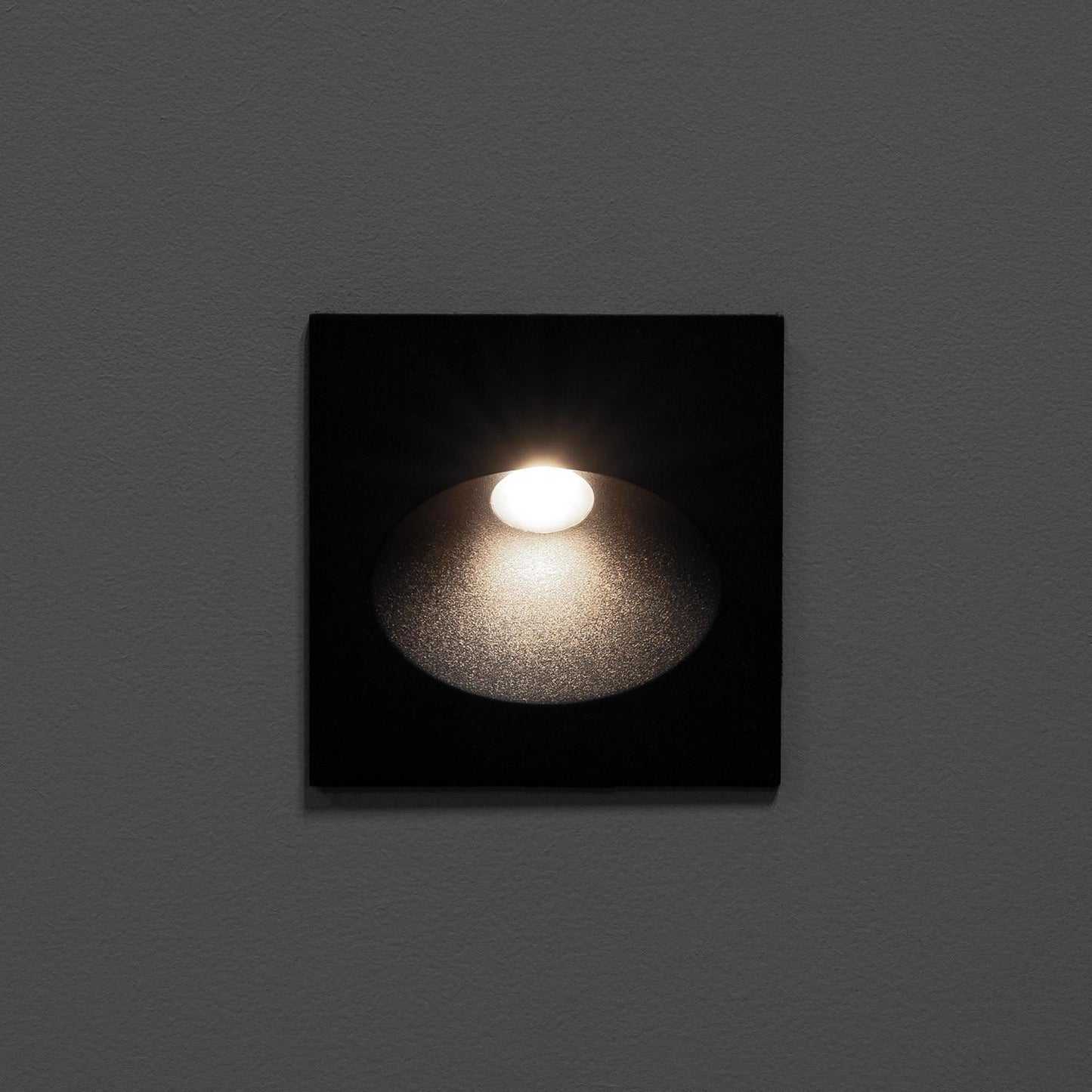 Baliza Exterior LED 3W Empotrable Pared Cuadrado Aluminio Gris Coney