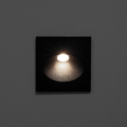 Baliza Exterior LED 3W Empotrable Pared Cuadrado Aluminio Gris Coney