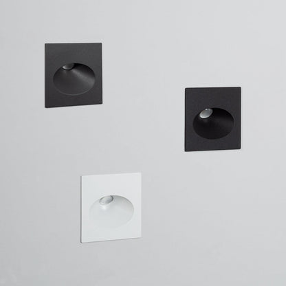 Baliza Exterior LED 3W Empotrable Pared Cuadrado Aluminio Gris Coney