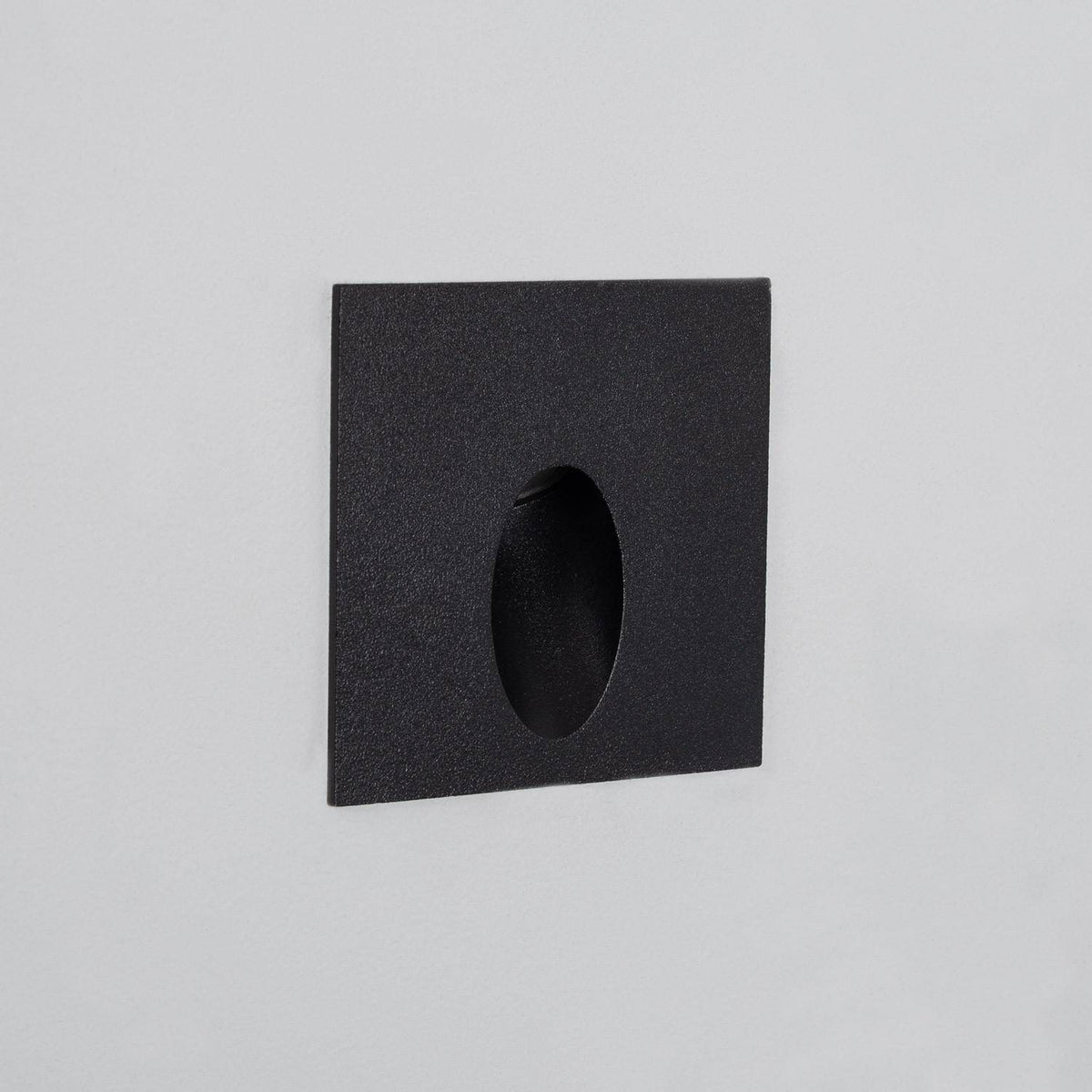 Baliza Exterior LED 3W Empotrable Pared Cuadrado Aluminio Negro Ellis