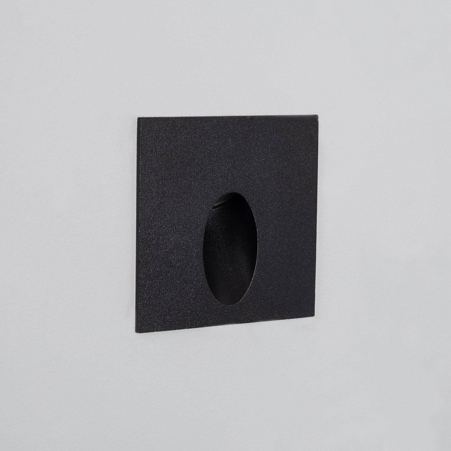 Baliza Exterior LED 3W Empotrable Pared Cuadrado Aluminio Negro Ellis