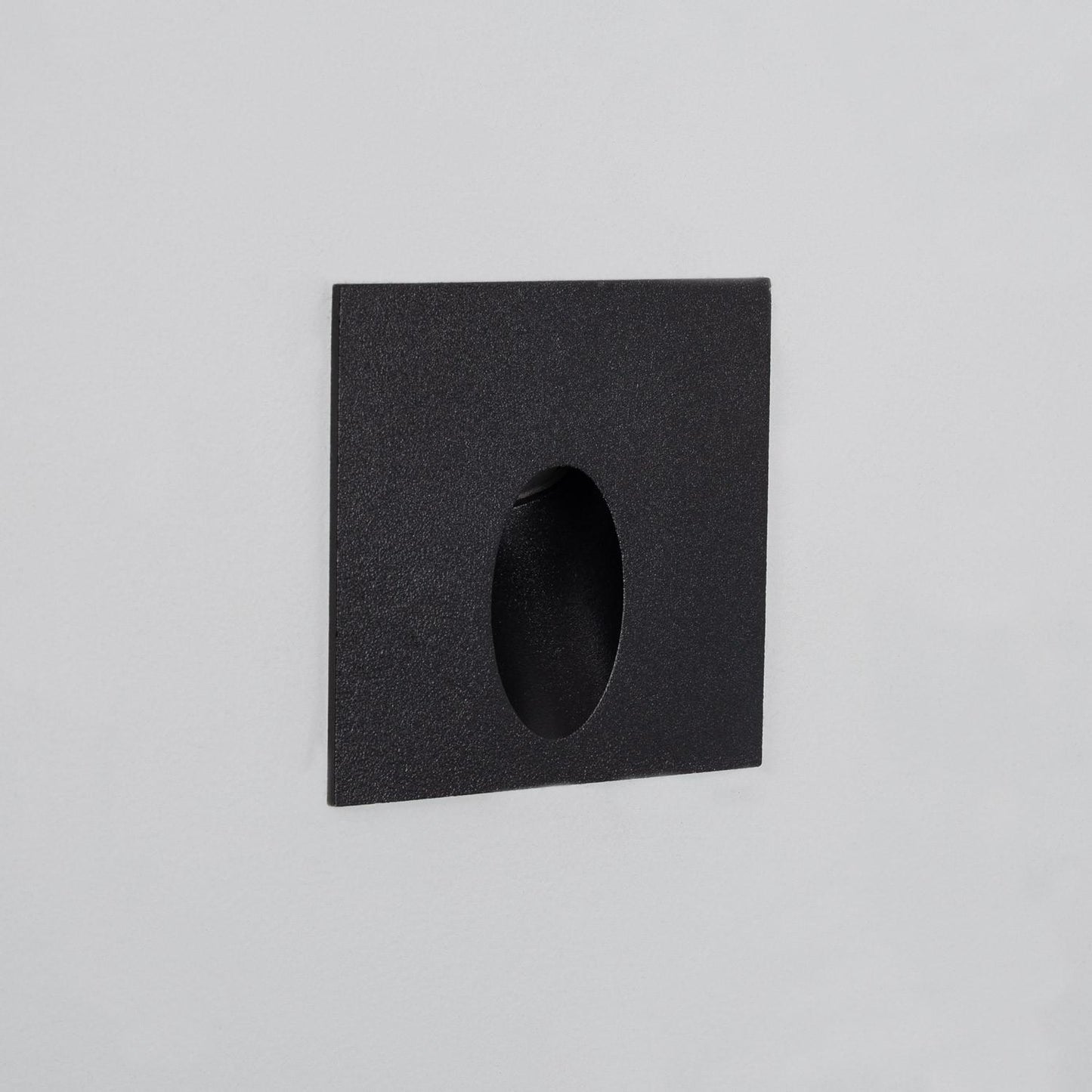 Baliza Exterior LED 3W Empotrable Pared Cuadrado Aluminio Negro Ellis