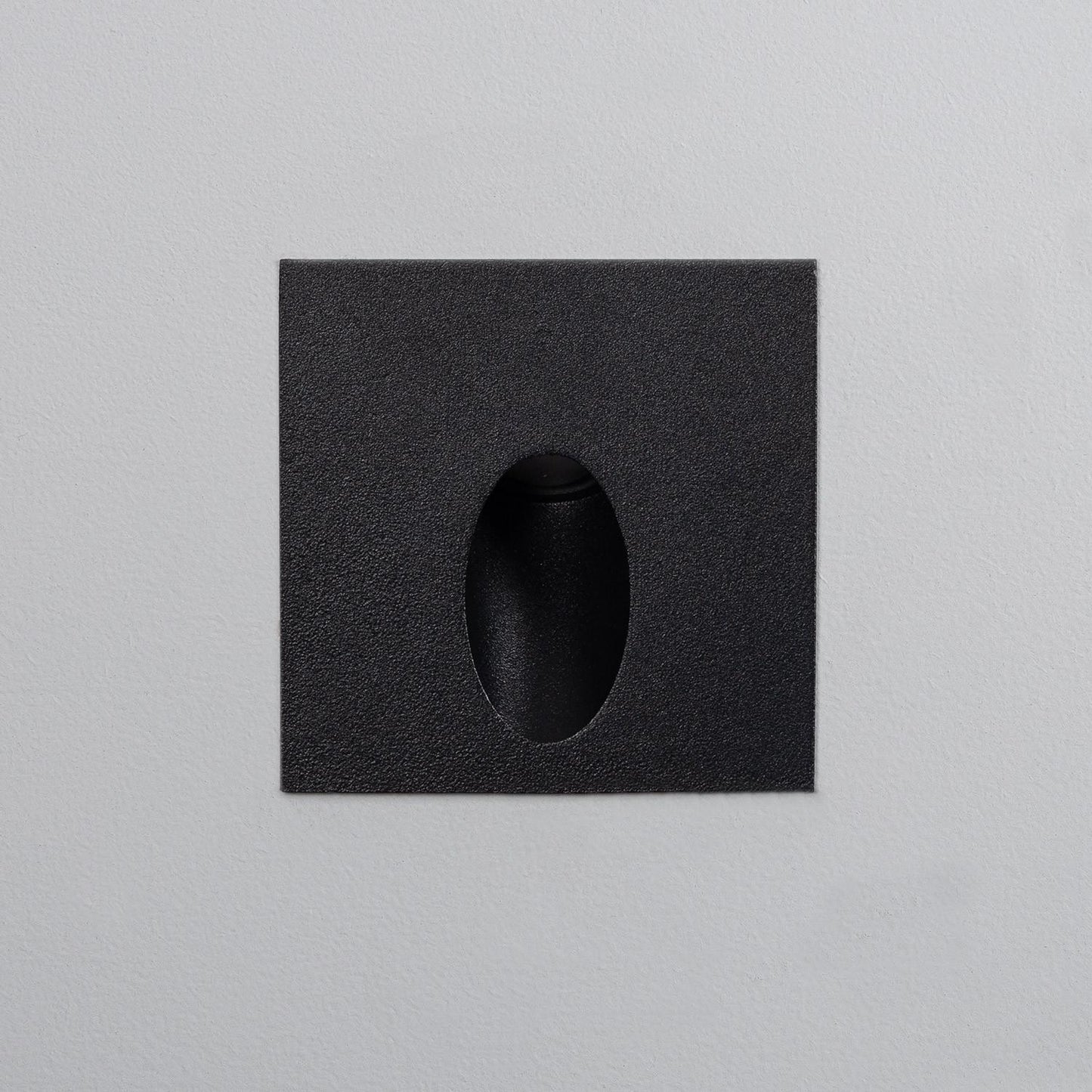 Baliza Exterior LED 3W Empotrable Pared Cuadrado Aluminio Negro Ellis