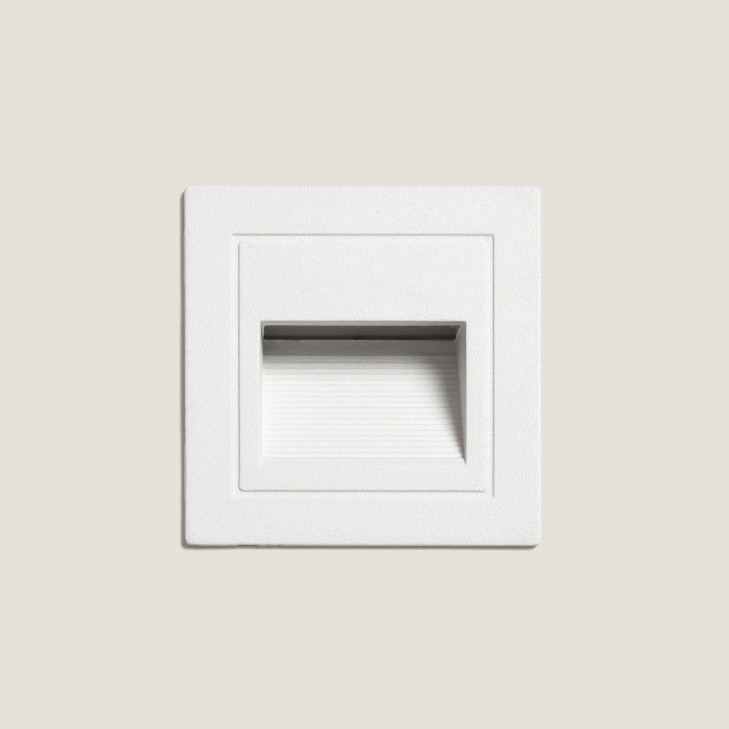 Baliza Exterior LED 3W Empotrable Aluminio Pared Cuadrado Olite II