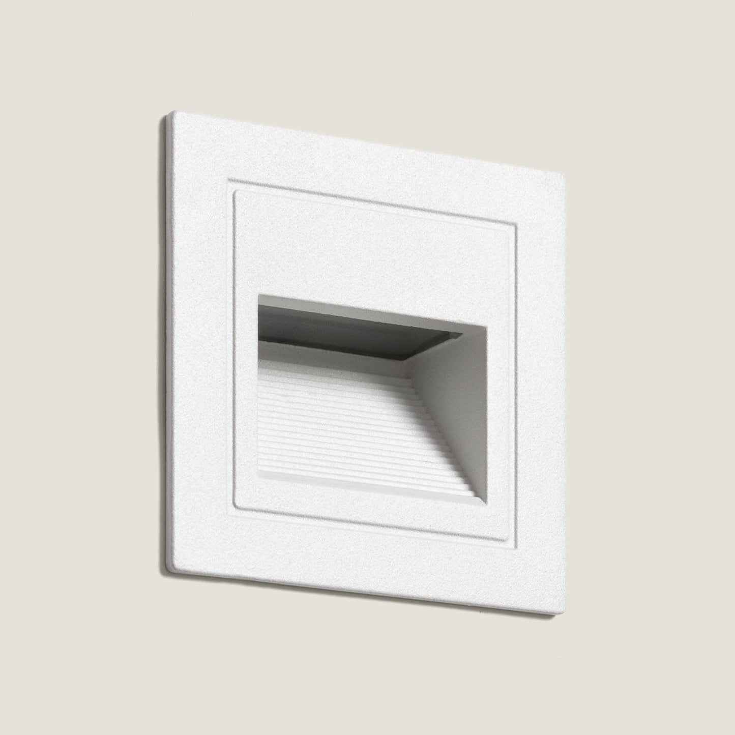Baliza Exterior LED 3W Empotrable Aluminio Pared Cuadrado Olite II