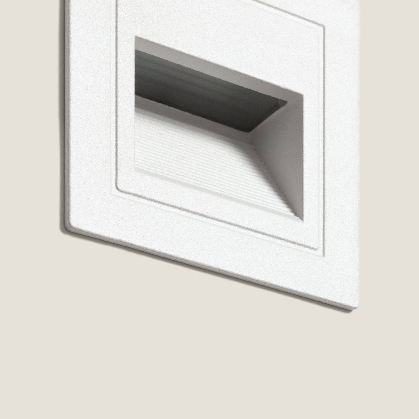 Baliza Exterior LED 3W Empotrable Aluminio Pared Cuadrado Olite II