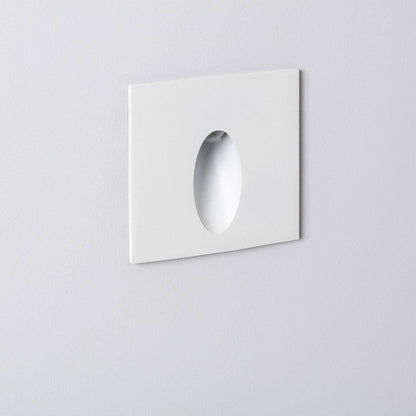 Baliza Exterior LED 3W Empotrable Pared Cuadrado Oval Adam