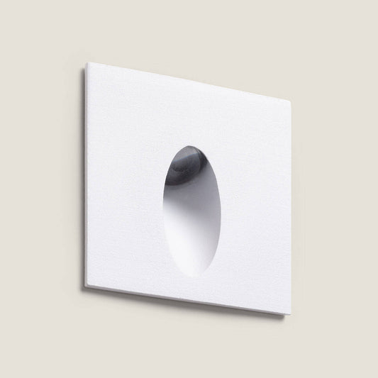 Baliza Exterior LED 3W Empotrable Pared Cuadrado Aluminio Adam