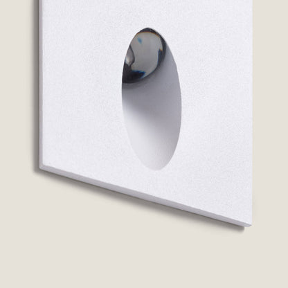 Baliza Exterior LED 3W Empotrable Pared Cuadrado Aluminio Adam