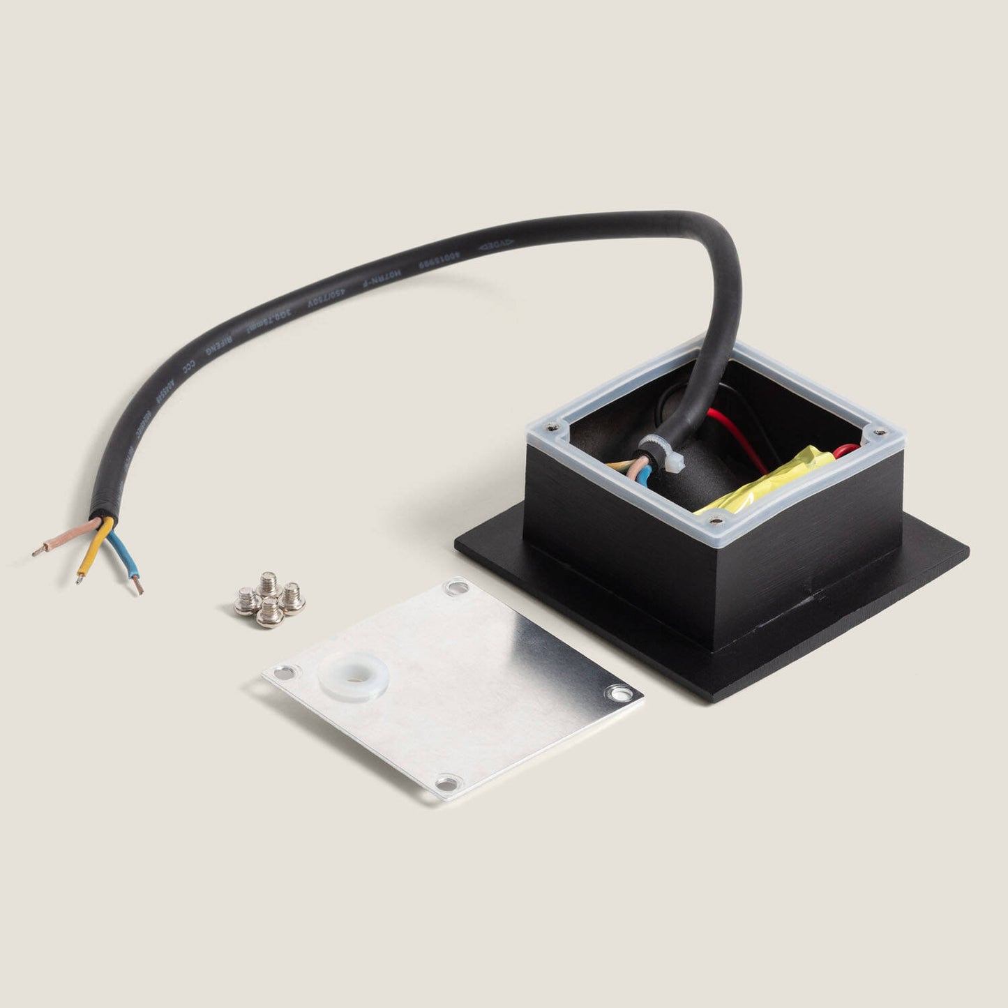 Baliza Exterior LED 3W Empotrable Pared Cuadrado Aluminio Adam