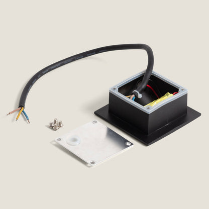 Baliza Exterior LED 3W Empotrable Pared Cuadrado Aluminio Adam
