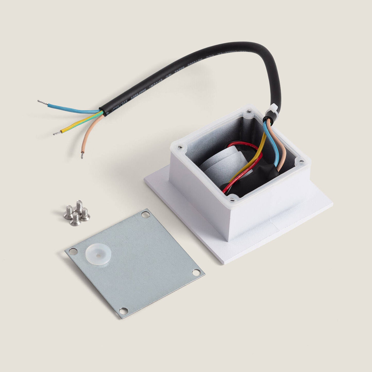Baliza Exterior LED 3W Empotrable Pared Cuadrado Aluminio Adam