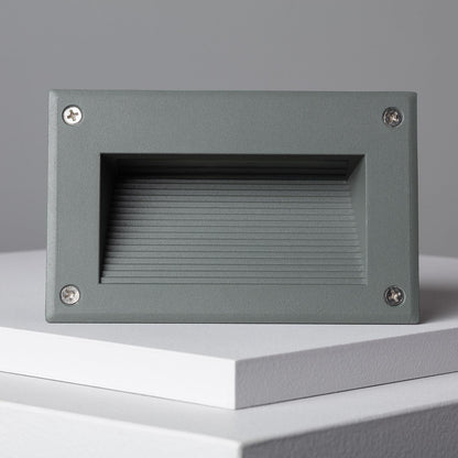 Baliza Exterior LED 3W Empotrable Pared Gris Mystic