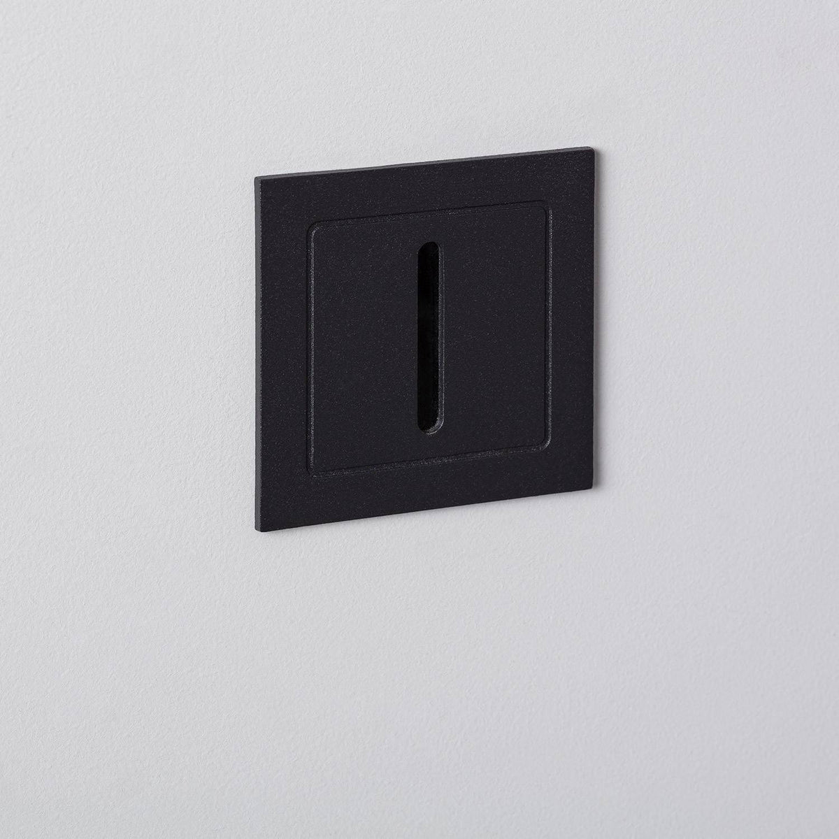 Baliza Exterior LED 3W Empotrable Aluminio Pared Negro Lineal Wabi