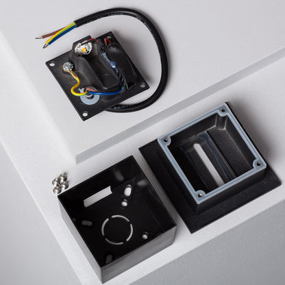 Baliza Exterior LED 3W Empotrable Aluminio Pared Negro Lineal Wabi