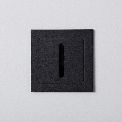 Baliza Exterior LED 3W Empotrable Aluminio Pared Negro Lineal Wabi